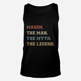 The Name Is Mason The Man Myth And Legend Unisex Tank Top - Seseable