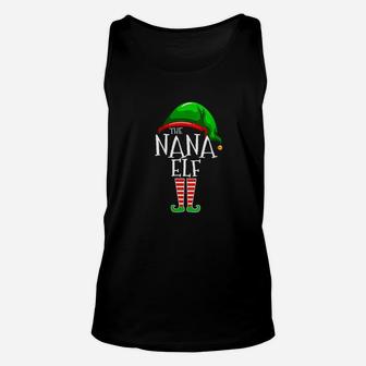 The Nana Elf Family Matching Group Christmas Grandma Unisex Tank Top - Seseable