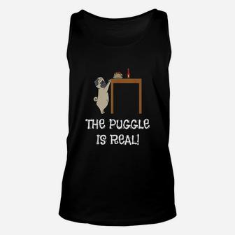 The Puggle Is Real - Funny Dog Pun Taco Unisex Tank Top - Seseable