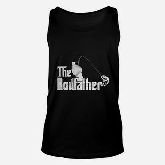 The Rodfather Godfather Parody Funny Retirement Fishing Humor Funny Fisherman Unisex Tank Top - Seseable