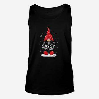 The Sassy Gnome Matching Family Christmas Unisex Tank Top - Seseable