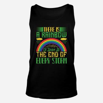 There Is A Rainbow Of Hope At The End Of Every Storm Unisex Tank Top - Seseable