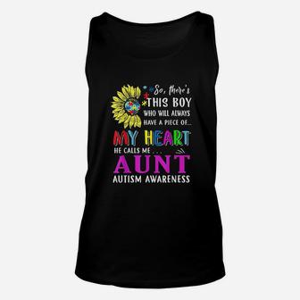 Theres This Boy He Call Me Aunt Sunflower Unisex Tank Top - Seseable