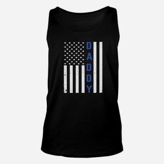 Thin Blue Line Family Daddy Father Shirt Unisex Tank Top - Seseable