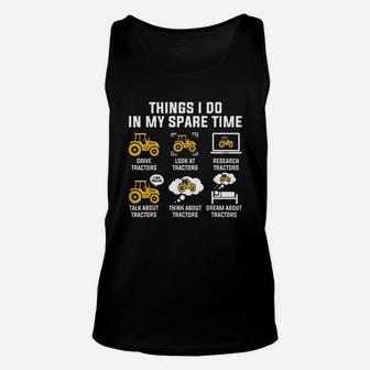 Things I Do In My Spare Time Drive Tractors Unisex Tank Top - Seseable