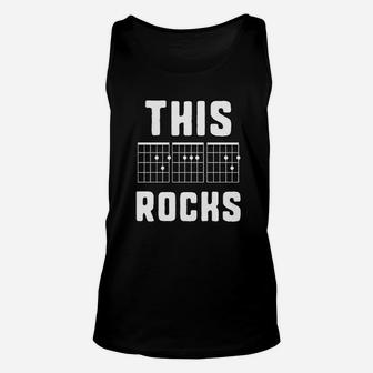 This Dad Rocks Guitar Chords Gift For Dad Unisex Tank Top - Seseable