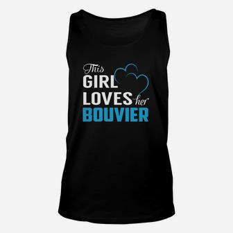 This Girl Loves Her Bouvier Name Shirts Unisex Tank Top - Seseable