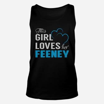 This Girl Loves Her Feeney Name Shirts Unisex Tank Top - Seseable