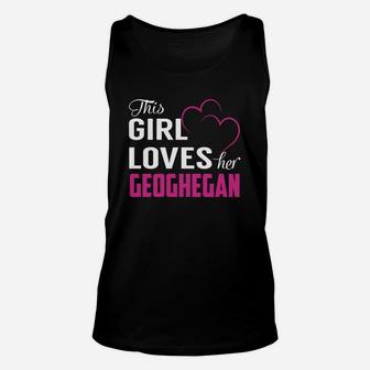 This Girl Loves Her Geoghegan Name Shirts Unisex Tank Top - Seseable