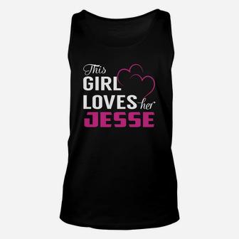 This Girl Loves Her Jesse Name Shirts Unisex Tank Top - Seseable