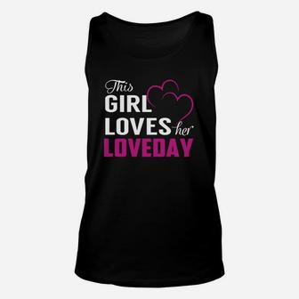 This Girl Loves Her Loveday Name Shirts Unisex Tank Top - Seseable