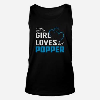 This Girl Loves Her Popper Name Shirts Unisex Tank Top - Seseable