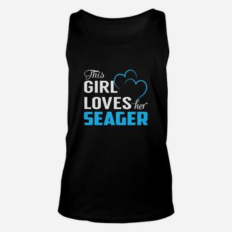 This Girl Loves Her Seager Name Shirts Unisex Tank Top - Seseable