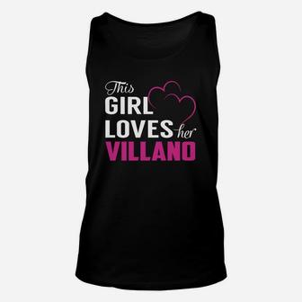 This Girl Loves Her Villano Name Shirts Unisex Tank Top - Seseable