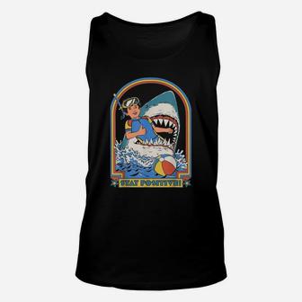 This Is Me Funny Stay Positive Shark Attack Retro Comedy Unisex Tank Top - Seseable