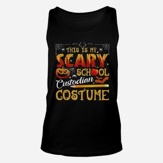 This Is My Scary School Custodian Costume Funny Halloween Unisex Tank Top - Seseable