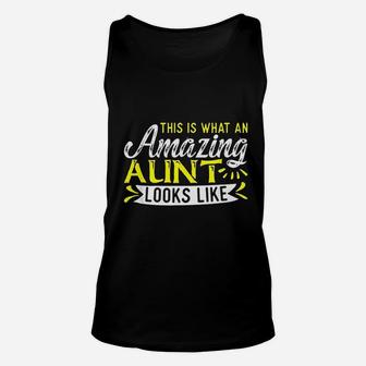 This Is What An Amazing Aunt Looks Like Soon To Be Auntie Unisex Tank Top - Seseable