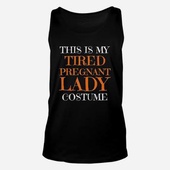 Tired Lady Lazy Funny Halloween Costume Unisex Tank Top - Seseable