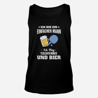 Tischtennis und Bier Herren Unisex TankTop, Lustiges Motiv für Männer - Seseable