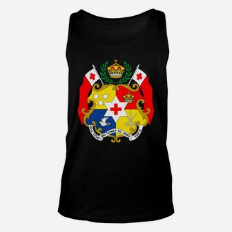 Tonga Coat Of Arms T Shirt National Tongan Emblem Tee Unisex Tank Top - Seseable