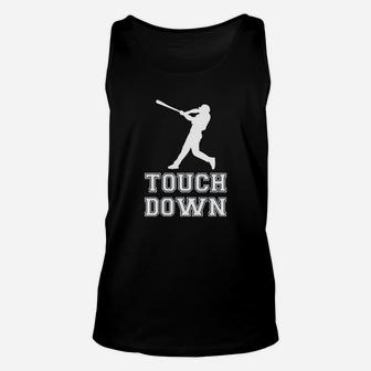 Touch Down Funny Mocking Baseball Player Football Sporting Unisex Tank Top - Seseable