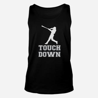 Touch Down Funny Mocking Baseball Player Football Unisex Tank Top - Seseable