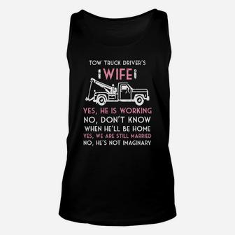 Tow Truck Driver Wife I Love My Tow Truck Driver Unisex Tank Top - Seseable