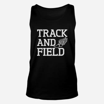 Track And Field With Track And Field Symbol Unisex Tank Top - Seseable