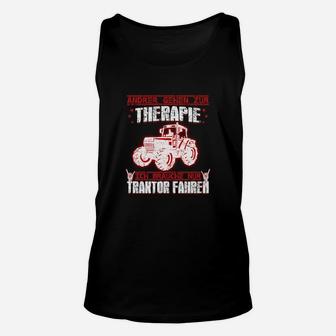 Traktor Fahrer Unisex TankTop Herren, Motiv & Spruch Therapie Ersatz - Seseable