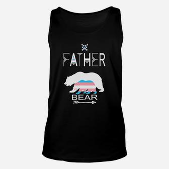 Transgender Father Bear For Dads Of A Trans Child Cool Shirt Unisex Tank Top - Seseable