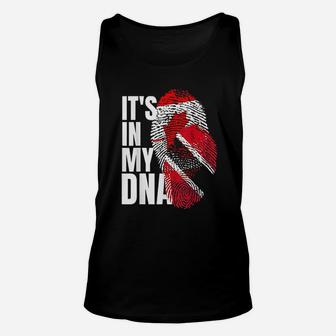 Trinidadian And Canadian Mix Dna Flag Unisex Tank Top - Seseable
