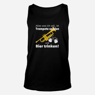 Trompeter Unisex TankTop Lustig, Bier und Trompete Spielen Motiv - Seseable