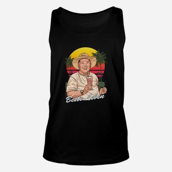 Tropisches Sommerfest Unisex TankTop, Karibisches Motiv 'Bueno Leben' - Seseable