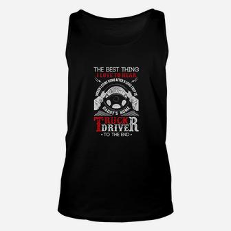 Truck Drivers Daddy Proud To Be A Trucker Unisex Tank Top - Seseable