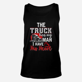 Trucker Wife Truck Driver Funny Girlfriend Gift Unisex Tank Top - Seseable