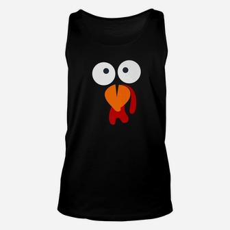 Turkey Face Thanksgiving Halloween Costume Party Gift Unisex Tank Top - Seseable