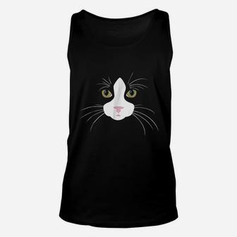 Tuxedo Cat Face Unisex Tank Top - Seseable