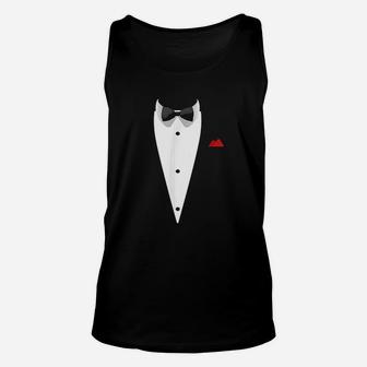 Tuxedo With Bowtie For Weddings And Special Occasions Unisex Tank Top - Seseable
