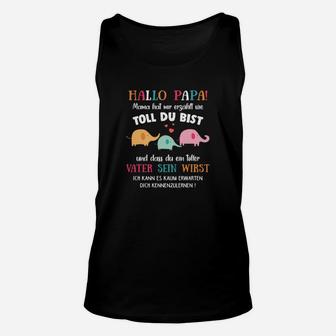 Überraschungs-Unisex TankTop für werdende Väter Hallo Papa!, Erstes Vaterfreuden Unisex TankTop - Seseable