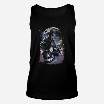 Ugly Christmas Company Space Cats Moon Unisex Tank Top - Seseable