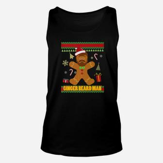 Ugly Ginger Beard Man Holiday Gingerbread Christmas Unisex Tank Top - Seseable