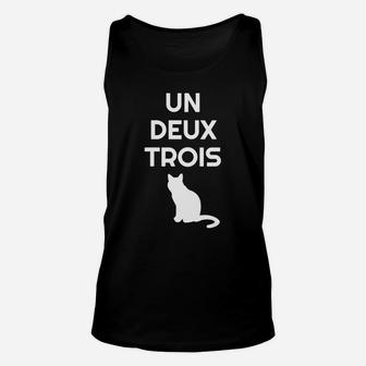 Un Deux Trois Cat Funny French Teacher Unisex Tank Top - Seseable