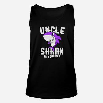 Uncle Shark Daddy Grandfather Halloween Christmas Unisex Tank Top - Seseable