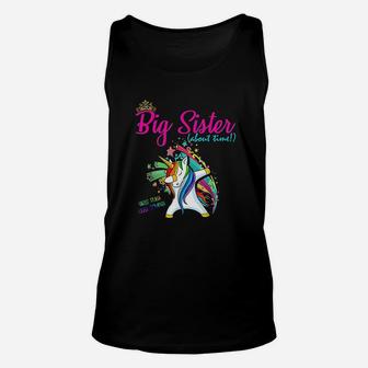 Unicorn Big Sister I Am Going To Be A Big Sister Unisex Tank Top - Seseable
