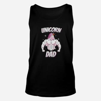 Unicorn Dad Gym Unicorn Daddy Shirt Gift For Men Unisex Tank Top - Seseable