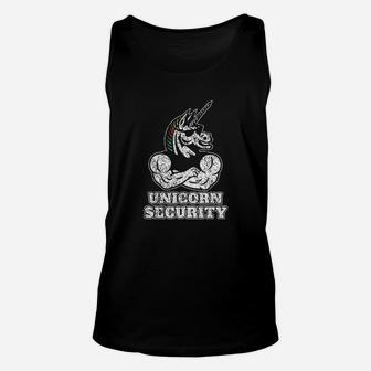 Unicorn Security Unicorn Lover Muscular Unicorn Security Unisex Tank Top - Seseable