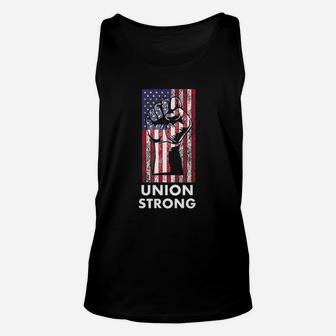 Union Strong Usa Flag Union Member Union Worker Unisex Tank Top - Seseable