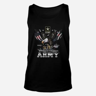 Us Army Since 1775 Eagle Usa American Flag Wings Unisex Tank Top - Seseable