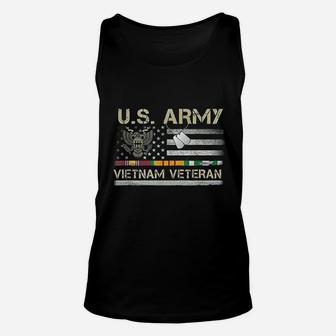 Us Army Vietnam Veteran Usa Flag Unisex Tank Top - Seseable