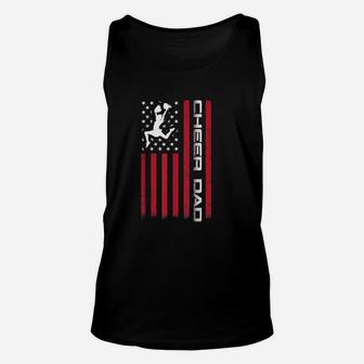 Us Flag Cheer Dad Gift For Fathers Day Unisex Tank Top - Seseable